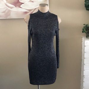 Long sleeve shimmer dress
